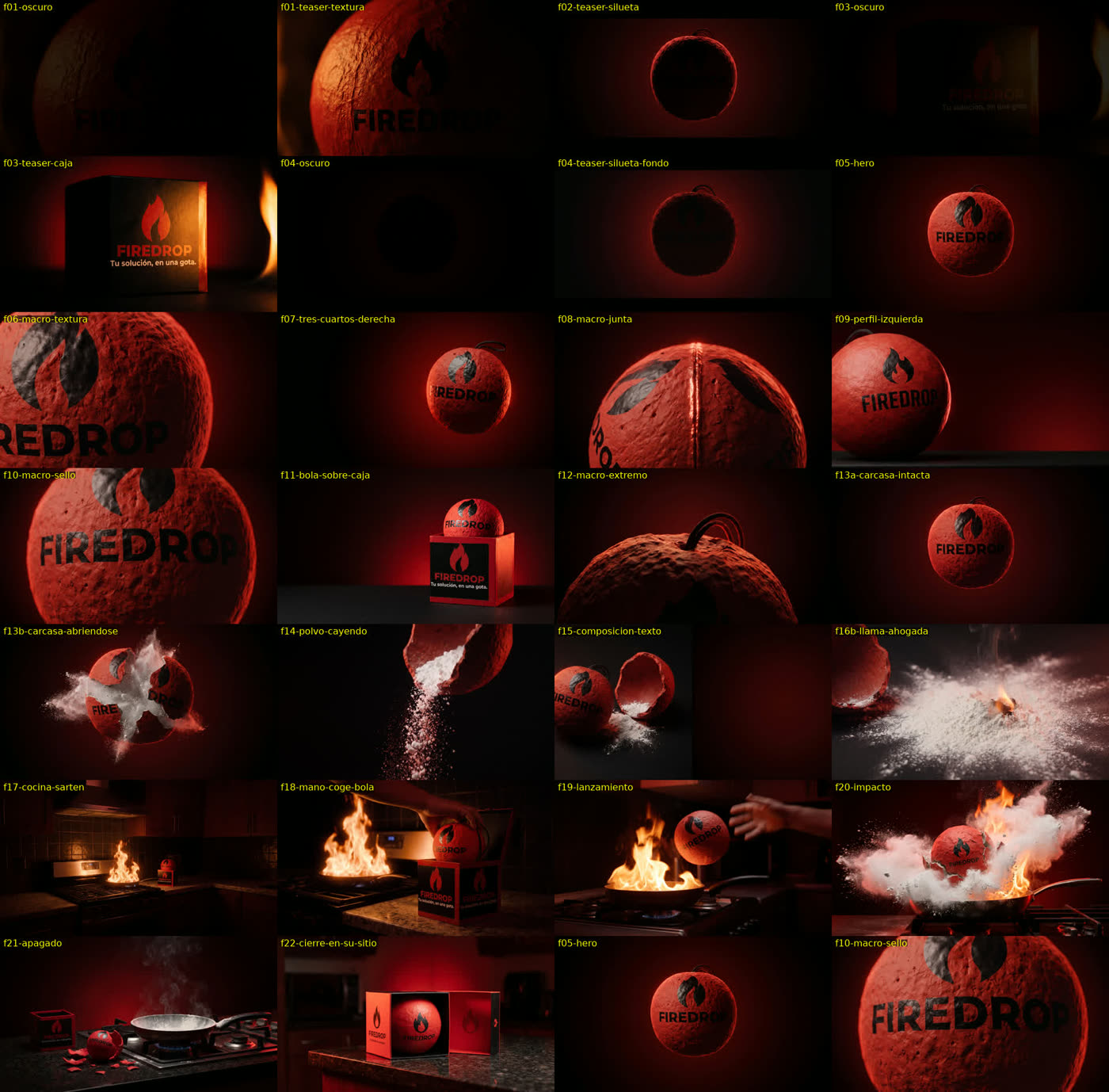 Storyboard completo de 22 frames